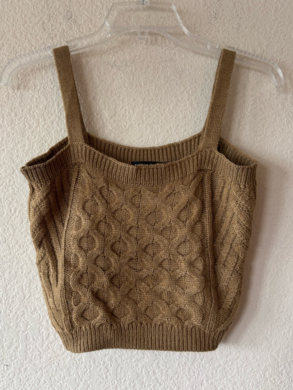 SHEIN Cable Knit Sweater Cropped Tank Top‎ L